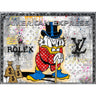 Devin Miles - "Amex Love You" - Limitierter Pop Art Print, Snoopy und Woodstock mit LOVE YOU Schriftzug und Warhol-Elementen, 75x100 cm
